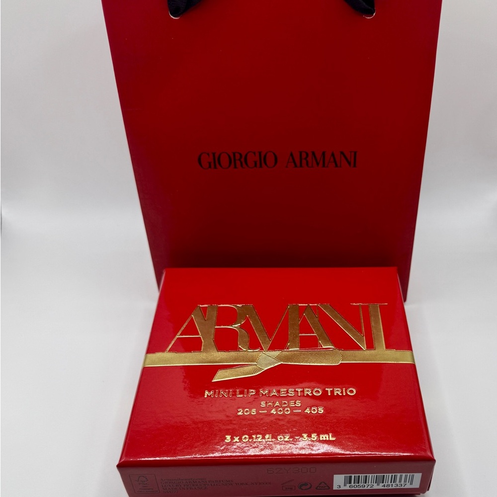 Giorgio Armani Lip Gloss Trio - Red and Gold - Picture 4 of 4